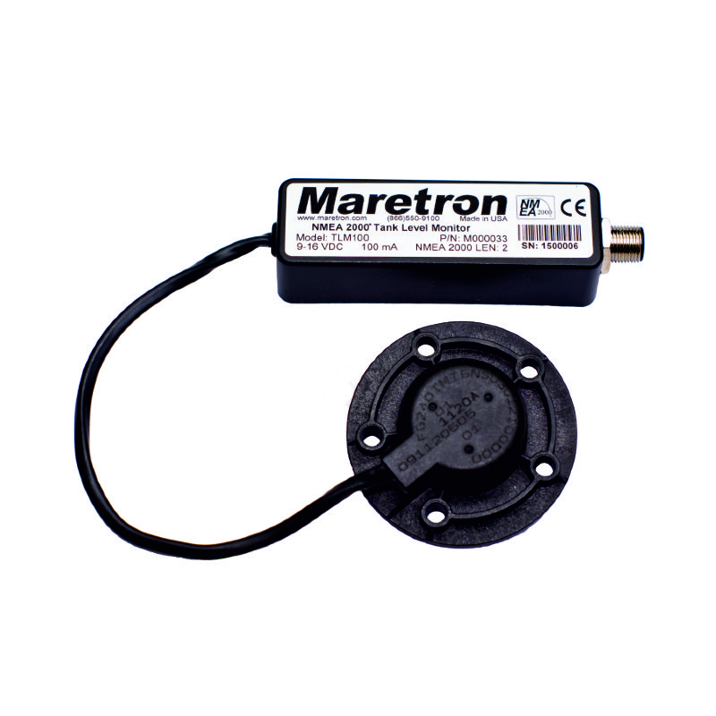Ультразвуковой датчик уровня Maretron TLM100 TLM100 работает в баках глубиной до 1,02 метра. Он может быть использован для дизельного топлива, пресной воды, сточных вод, отходов и нефтяных резервуаров.