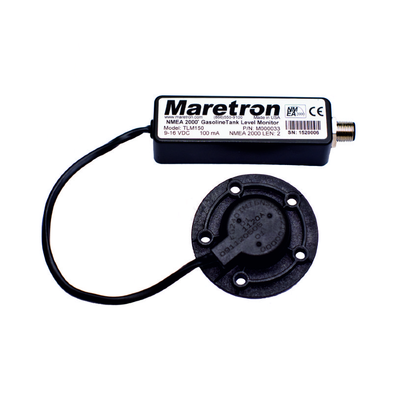 Ультразвуковой датчик уровня Maretron TLM150 TLM150 работает в баках глубиной до 0,61 метра. Он может быть использован только для бензина.