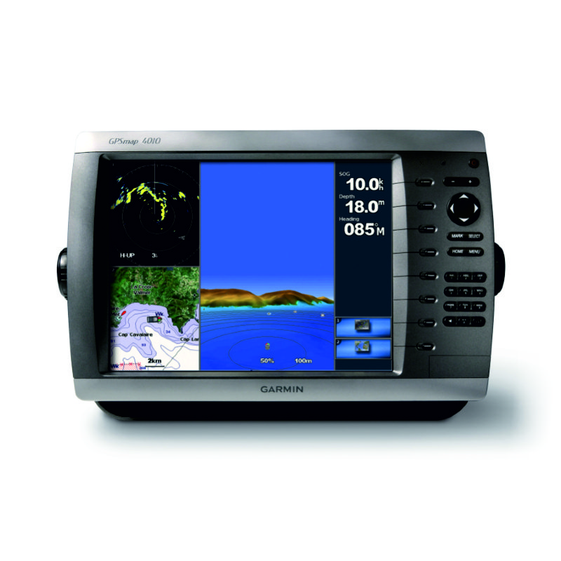 Garmin GPSMAP 4012 Этот картплоттер, играющий роль «нервного центра» морской сети Garmin, сочетает в себе сетевые функции и отличный дизайн. Прибор GPSMAP 4012 включает XGA дисплей с диагональю 12.1” и высочайшим качеством изображения, а также улучшенную базовую карту мира. Подключив устройство к морской сети Garmin, Вы можете добавить эхолот, радар и информацию о погоде.