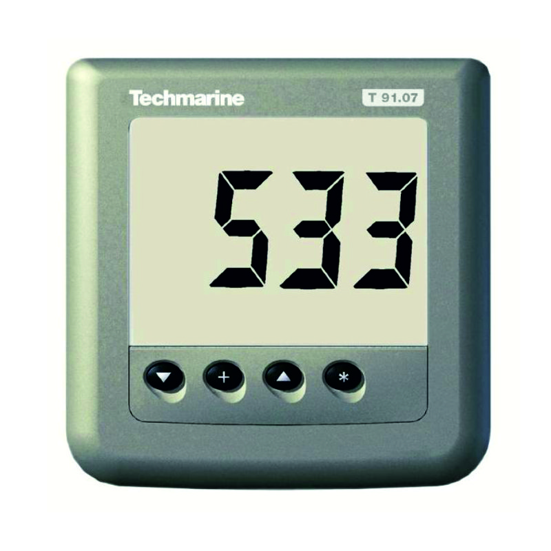 Лаг Techmarine T-91.07 Лаг Techmarine Т-91.07 представляют собой компактный цифровой прибор с функцией отображения данных скорости и температуры, передаваемых устройству от подключенного к нему датчика.
