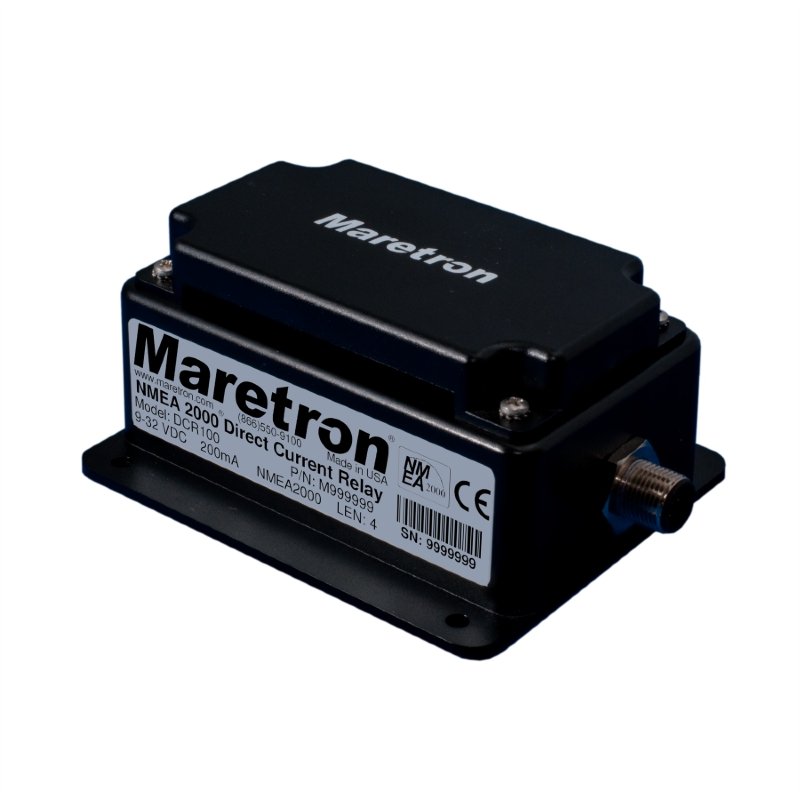 Релейный модуль постоянного тока Maretron DCR100 Модуль DCR100 включает в себя шесть реле постоянного тока, каждое из которых способно переключать нагрузку до 10А.